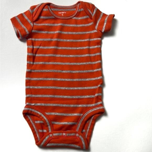 Carter’s Baby Short Sleeve Striped One Piece  Sz 3 - Picture 1 of 6